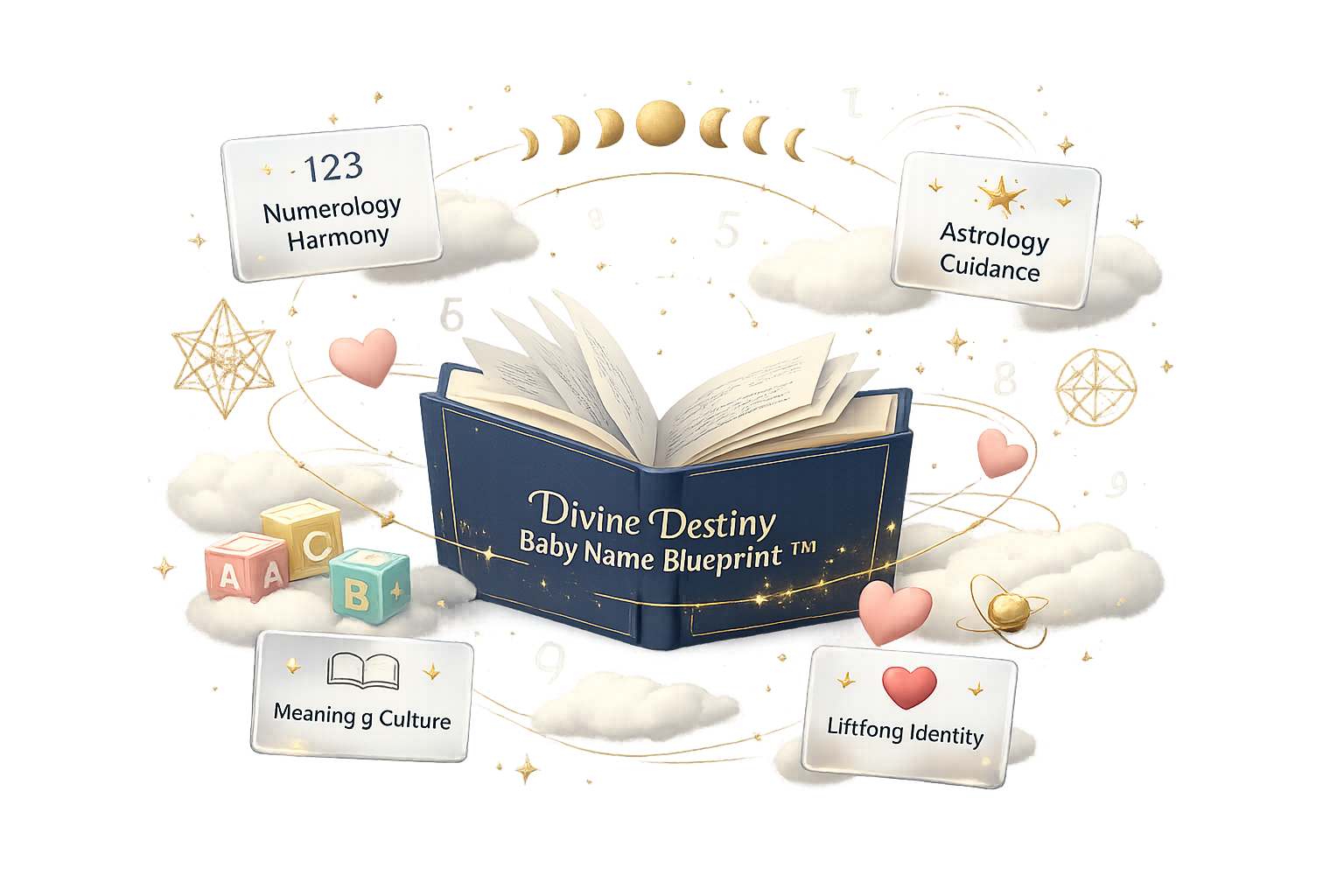 Premium numerology and astrology themed illustration